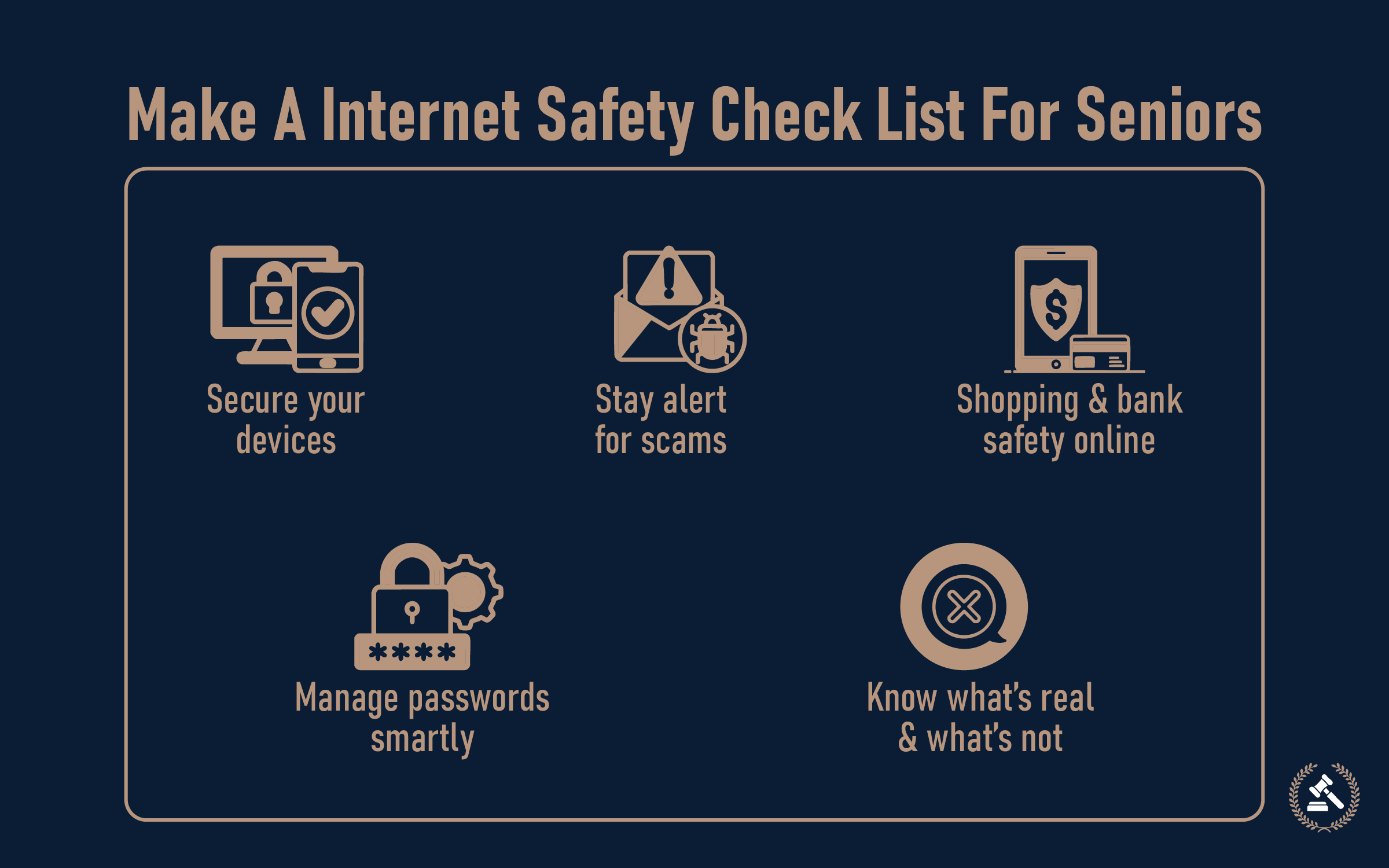make a internet safety check list for seniors