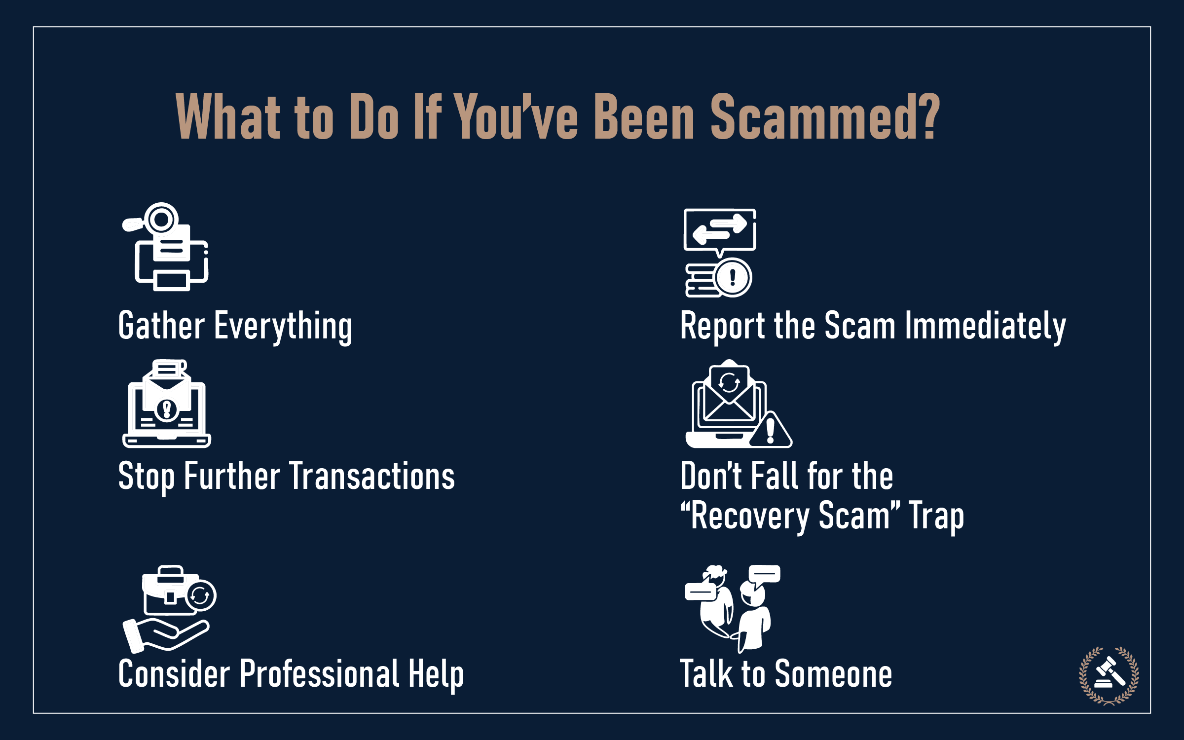 what to do if you’ve been scammed